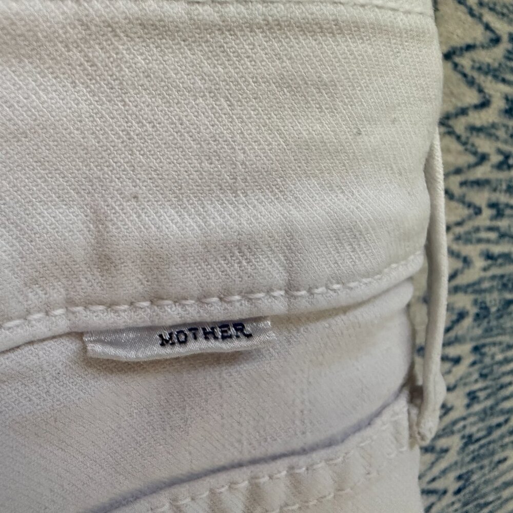 MOTHER The Dutchie Fray Shorts So Far Gone -Cream- 28- Medium Rise - Picture 7 of 11